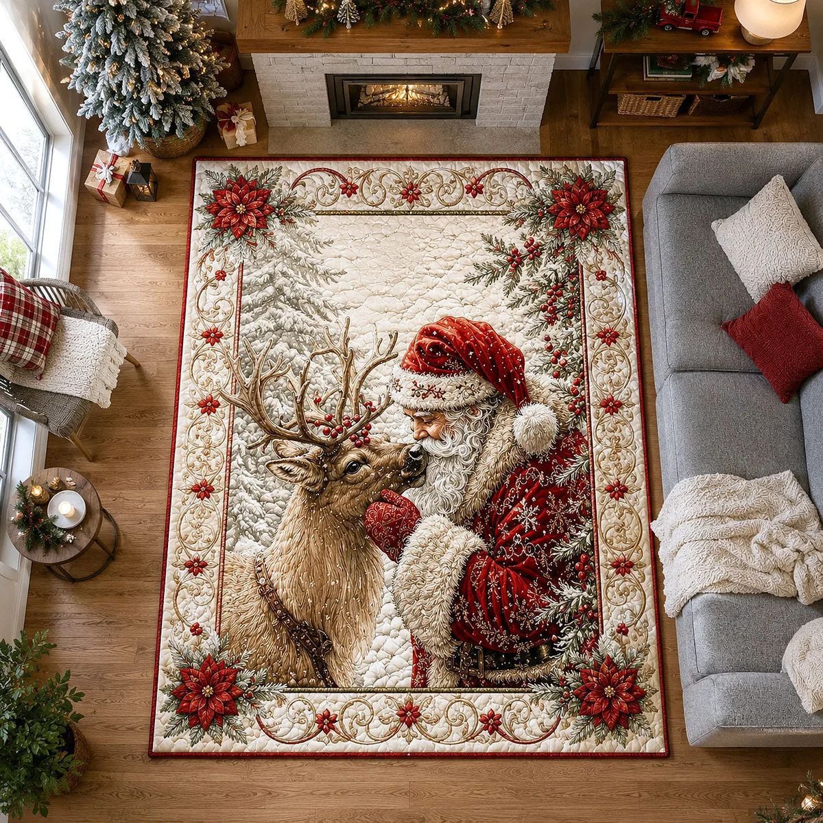 ❤️3D Christmas Illusion Area Rug