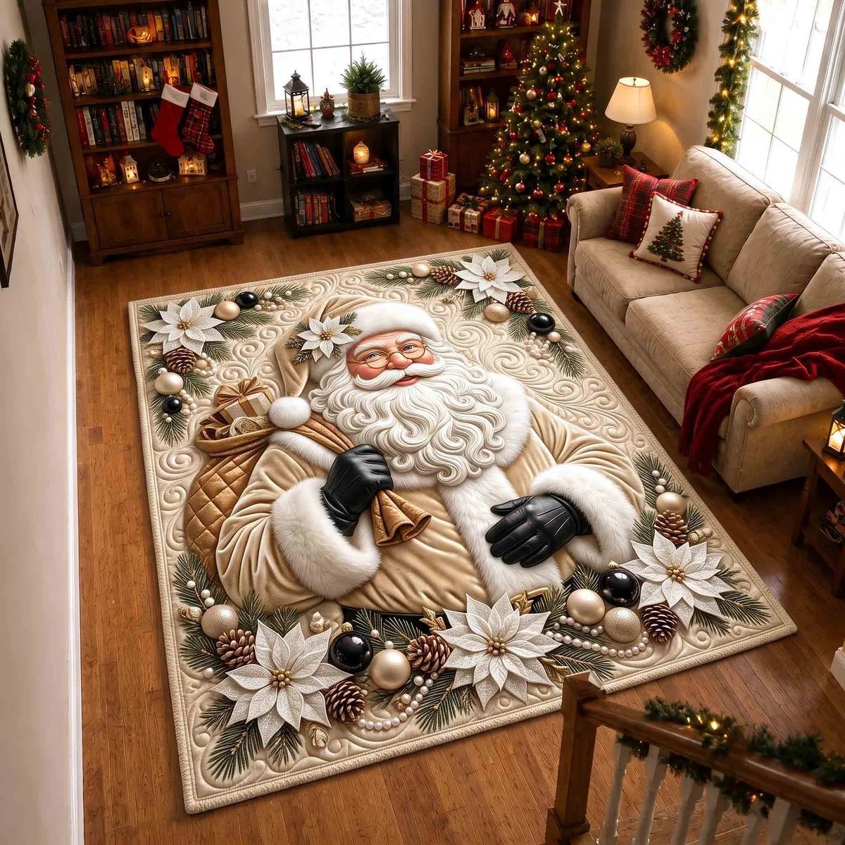 ❤️3D Christmas Illusion Area Rug