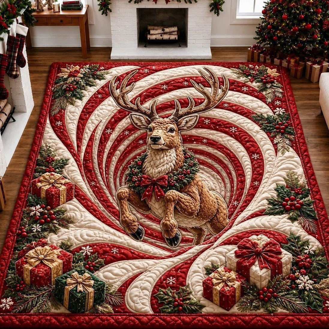 ❤️3D Christmas Illusion Area Rug
