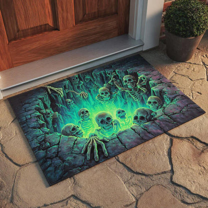 ❤️3D Halloween Optical Illusion Door Mat – Spooky Non-Slip Entryway Rug