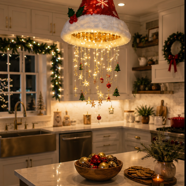 Premium Christmas Chandelier – Festive Hanging Holiday Light