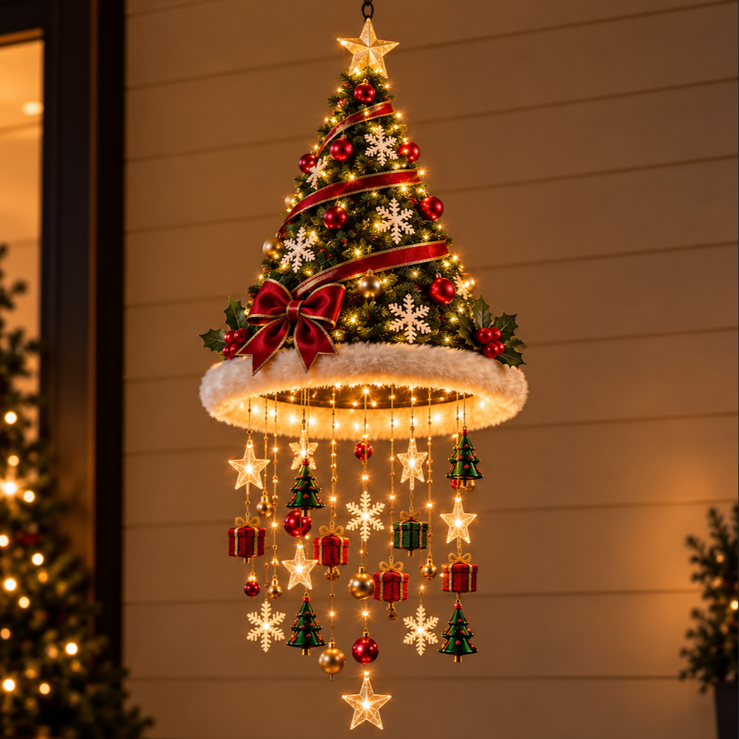 Premium Christmas Chandelier – Festive Hanging Holiday Light