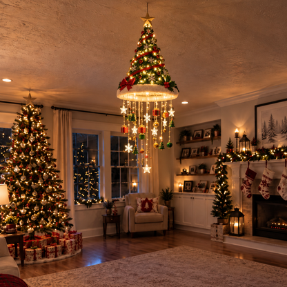 Premium Christmas Chandelier – Festive Hanging Holiday Light