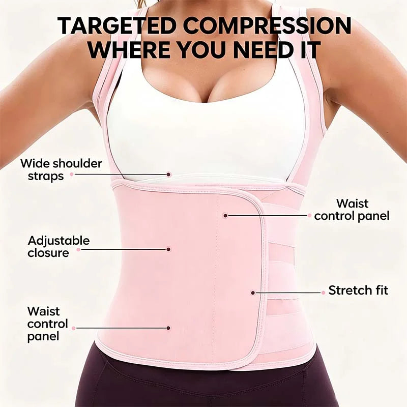 Women's Sweat Compression Shapewear Vest With Sculpting Fit