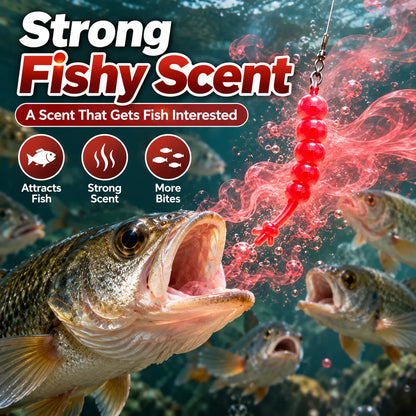 🎁60Pcs Lifelike Maggot Soft Fishing Lures – Scented & Flexible Bait