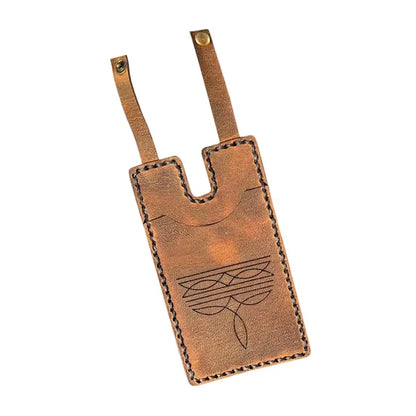 🎁2 Pcs Western Leather Boot Wallet Set With Snap Strap