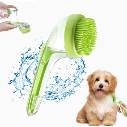 Pet Bath Brush with Shampoo Dispenser – Gentle Grooming & Deep Cleaning for Dogs and Cats