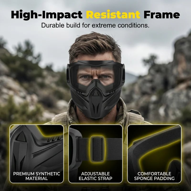 🔍 Anti-Fog Full-Face Goggle – High-Definition Lenses for Snow Sports