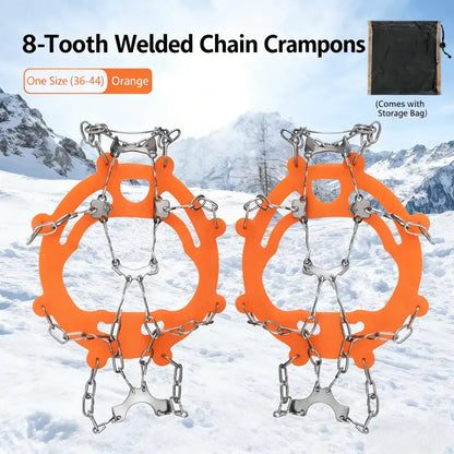 🎁Lightweight 8-Claw Ice Cleats for Shoes &amp; Boots – Anti-Slip Snow Grips
