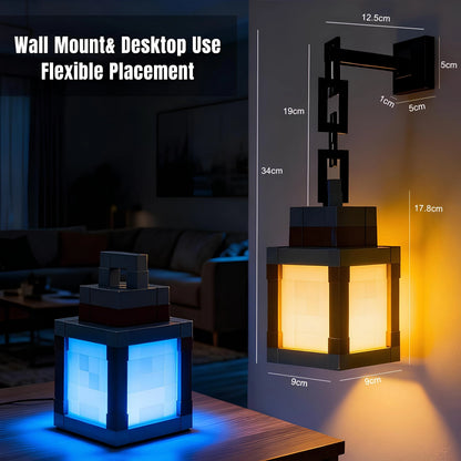 16-Color RGB Rechargeable Pixelated Lantern Night Light
