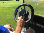 Golf Cart Steering Wheel Phone Holder – Universal Phone & Scorecard Mount for Golf Carts ⛳📱