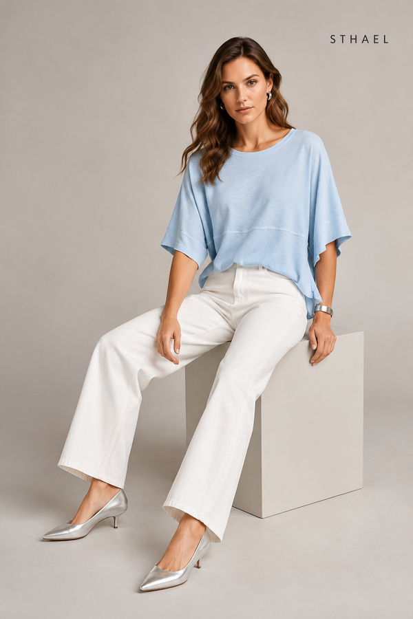 Women's Batwing Oversized T-Shirt – Loose Fit Casual Top