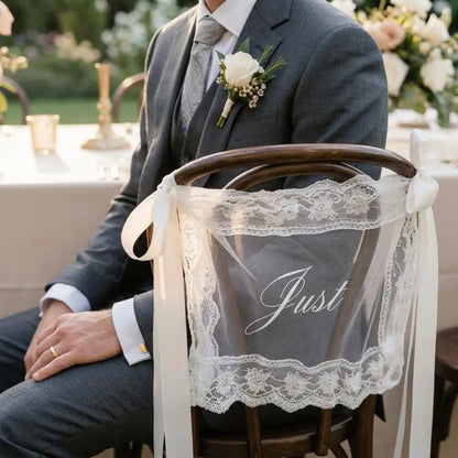 Just Married Chair Signs for Wedding Ceremony 💍✨