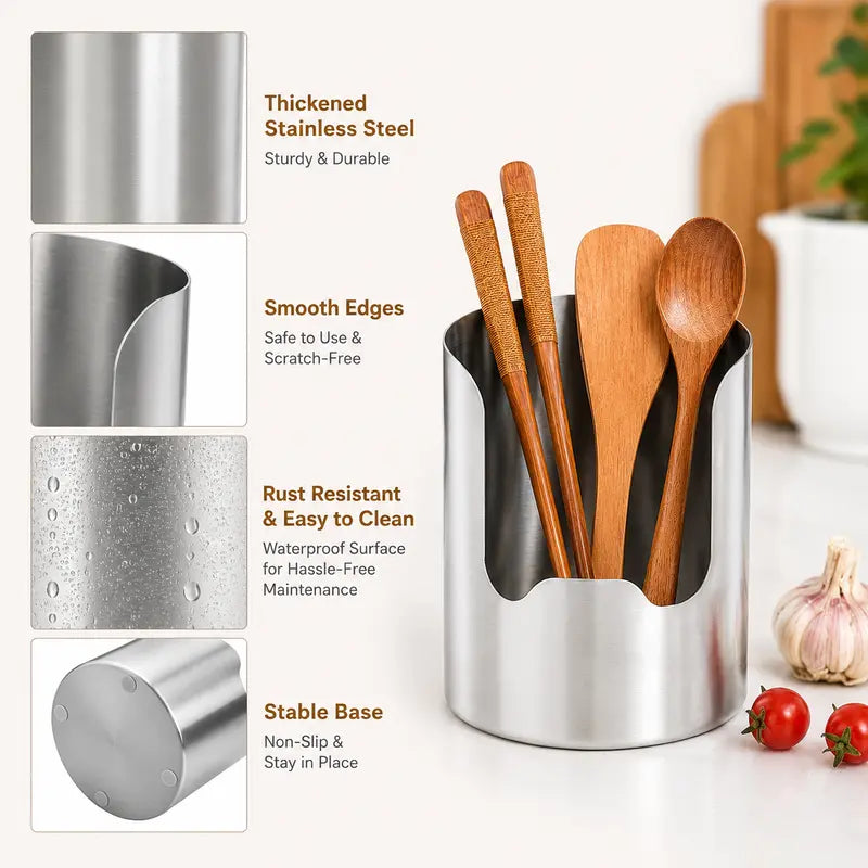 Thickened Stainless Steel Utensil Organizer