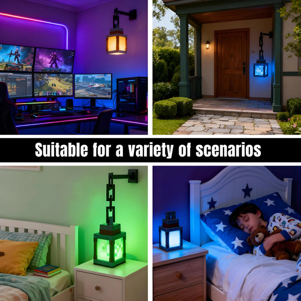16-Color RGB Rechargeable Pixelated Lantern Night Light
