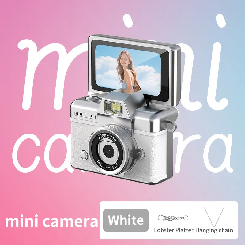 🎁1080P Mini Keychain Digital Camera – Retro Pocket Camera with Flip Screen & Flash, 32GB/64GB Card & Charging Cable Included