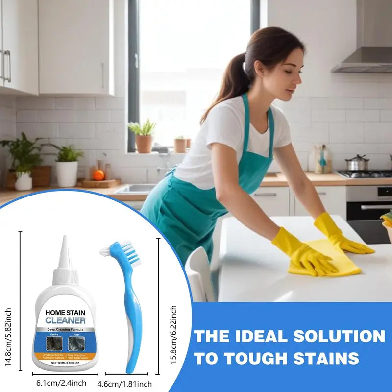 🧼 Miracle Mold Remover Gel + Scrub Brush | Powerful Mold & Mildew Cleaner for Bathroom, Tile & Washer Seals