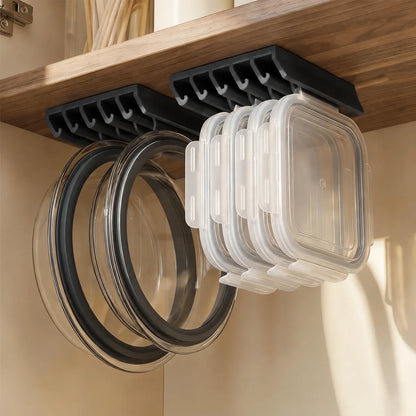 🎁5-Slot Food Container Lid Organizer – 2-Pack