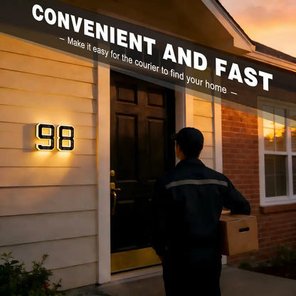 6.7 Inch Solar Lighted House Numbers for Outside Lighting