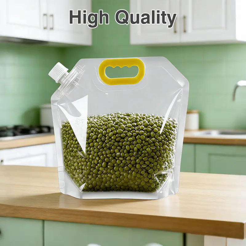 5 Counts Reusable Food Sealed Bags, leak proof design