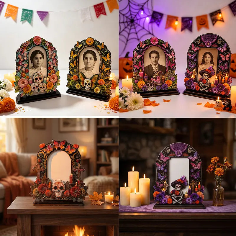 🎁Día de los Muertos Wooden Photo Frame Decor – A Meaningful Tribute To Those We Remember