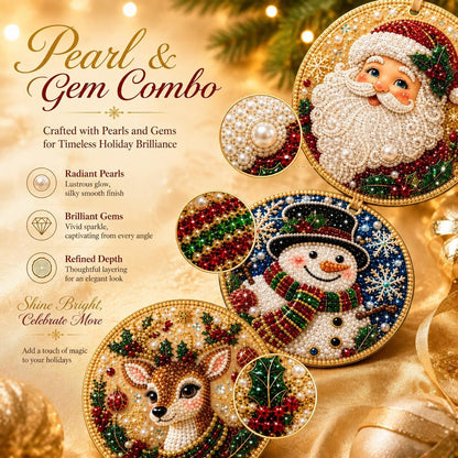 6Pcs Christmas DIY Diamond Painting Ornaments Kit