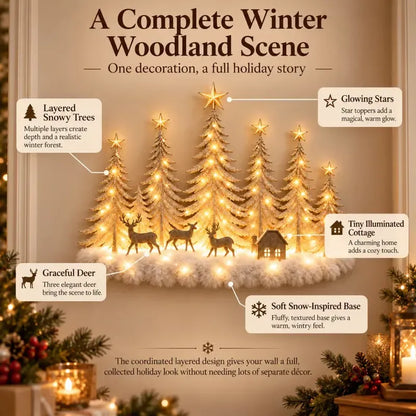 🎁Lighted Christmas Woodland Forest Wall Decor