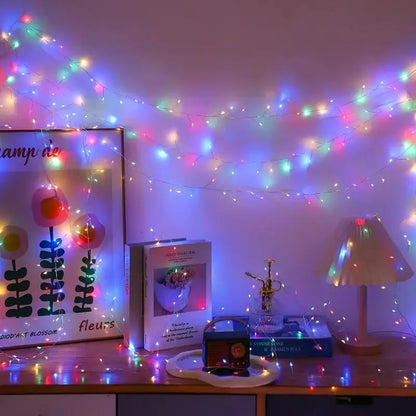 🎁600 LED Firecracker Fairy Lights – 65.6FT USB Christmas String Lights with Storage Reel