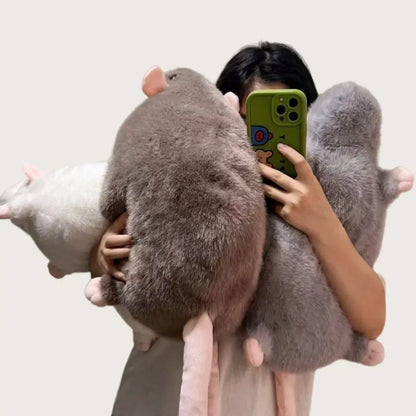 🐭 Fancy Rat Plush Toy – 14"/20" Oversized Mouse Stuffed Animal Gift for Kids & Adults