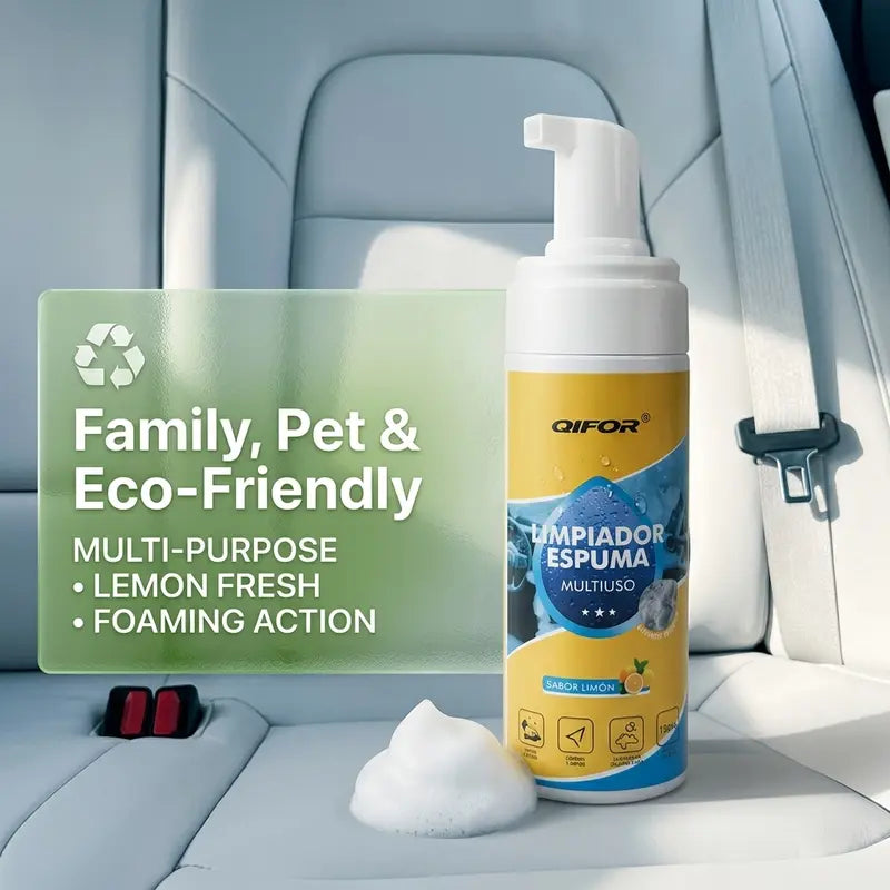 🚗 QIFOR 4-in-1 Multi-Enzyme Foam Spray Cleaner – Heavy Duty Deep Cleaning Foam for Car Interior, Sofa, Upholstery & Household Stain Removal 🧼✨