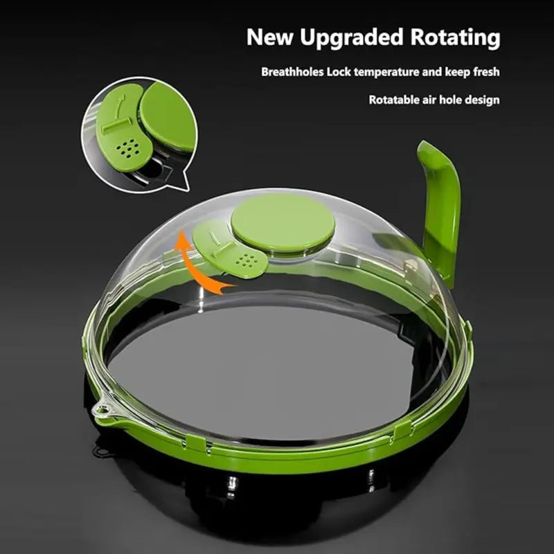 🎁2-in-1 Transparent Microwave Splatter Cover With Handle