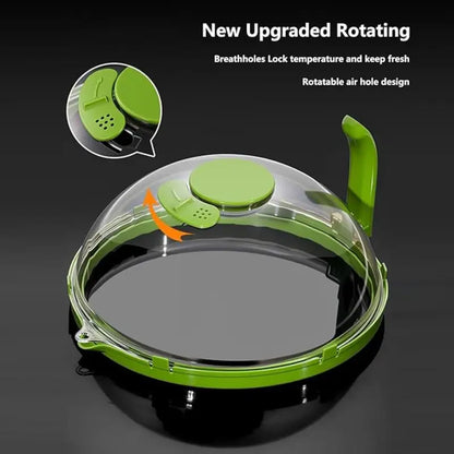 🎁2-in-1 Transparent Microwave Splatter Cover With Handle