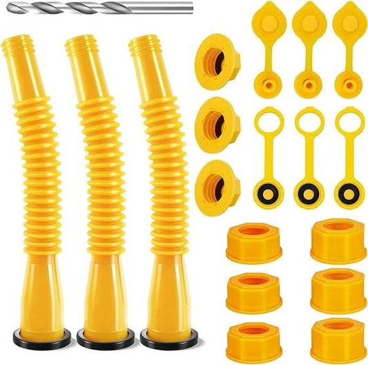 Upgraded Gas Can Spout Replacement Kit – Flexible Leak-Resistant Fuel Nozzle for Most 1–10 Gallon Cans
