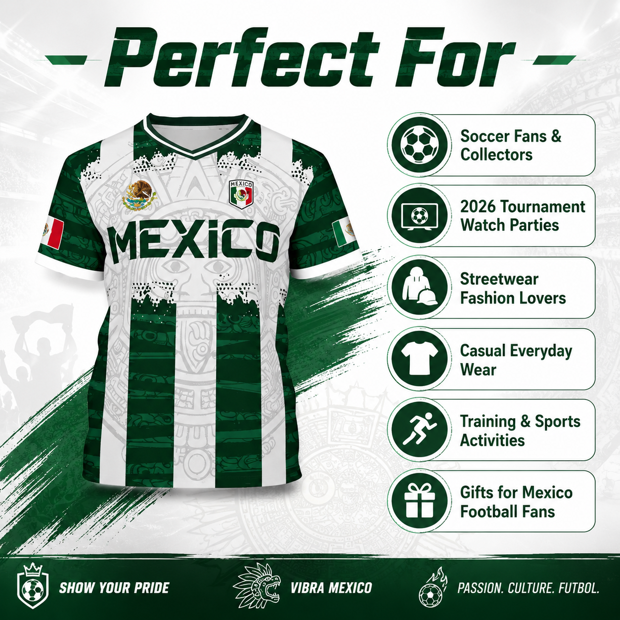 🇲🇽 2026 Mexico Aztec Calendar Soccer Jersey ⚽☀️