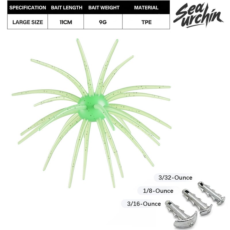🎁Tentacle Soft Plastic Fishing Lure. Finesse Bass Bait for Drop Shot Wacky Rig. Slow Sinking
