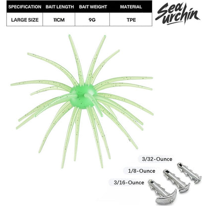 🎁Tentacle Soft Plastic Fishing Lure. Finesse Bass Bait for Drop Shot Wacky Rig. Slow Sinking