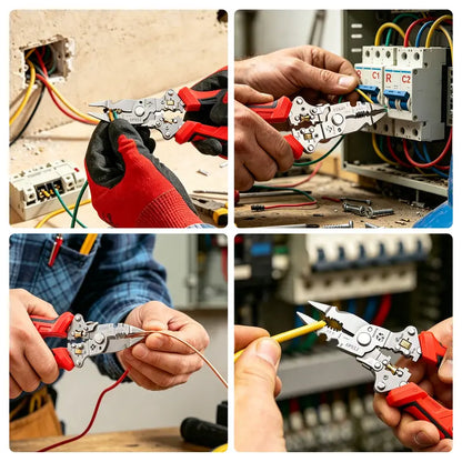 2026 Upgraded 16-in-1 Folding Electric Wire Stripper with Voltage Tester