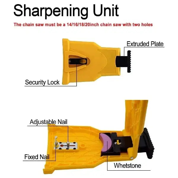 Portable Bar-Mount Chainsaw Chain Sharpener for 14"-20" Chainsaws