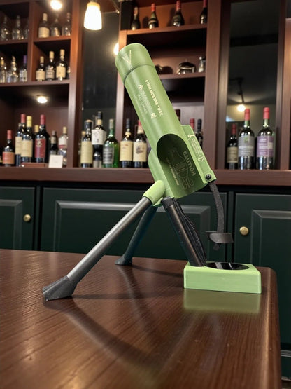 🚀 51mm Beer Bottle Mortar Bottle Opener 🍻🔥Novelty Cap-Launching Desk & Bar Accessory 🎉