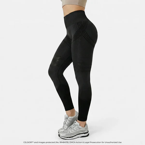 High-Waist Hüft-Lifting Yoga Leggings – Schnelltrocknende Stretch-Fitnesshose