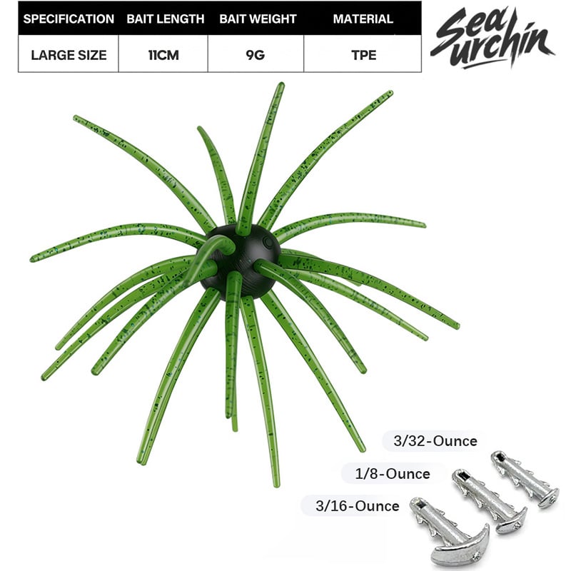 🎁Tentacle Soft Plastic Fishing Lure. Finesse Bass Bait for Drop Shot Wacky Rig. Slow Sinking