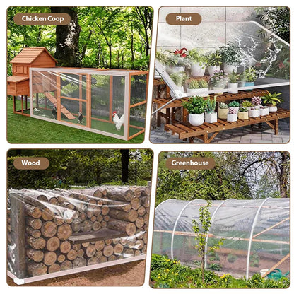 🎁14 Mil Heavy-Duty Transparent PVC Vinyl Tarp
