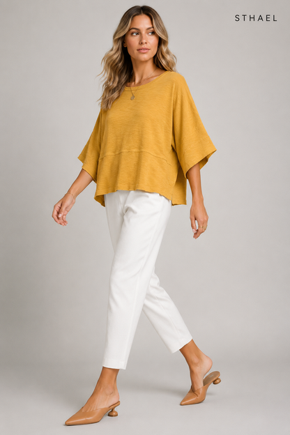Women's Batwing Oversized T-Shirt – Loose Fit Casual Top