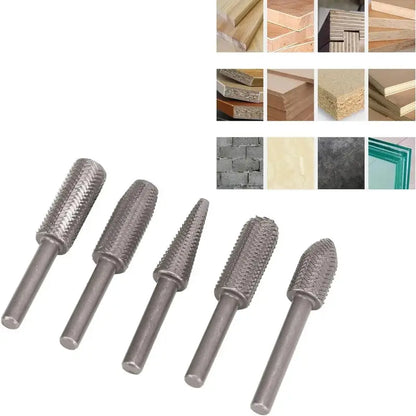 🔥 5PCS Tungsten Carbide File Set – High-Speed Wood Grinding & Carving Bits