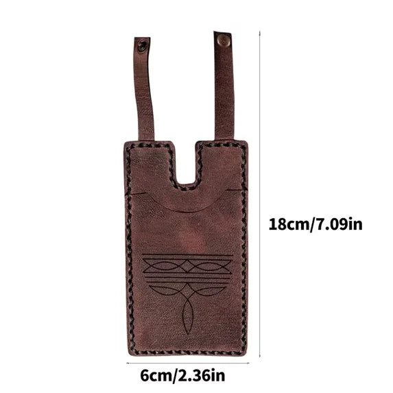 🎁2 Pcs Western Leather Boot Wallet Set With Snap Strap