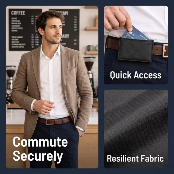 🎁Men's Hidden Belt Wallet With Secure Travel Storage