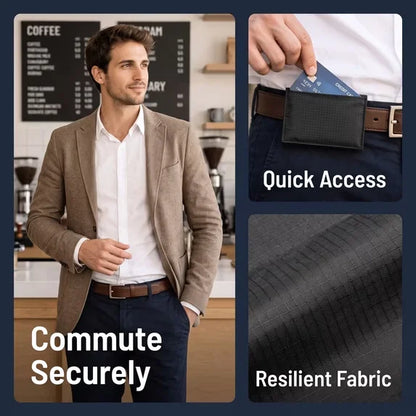 🎁Men's Hidden Belt Wallet With Secure Travel Storage