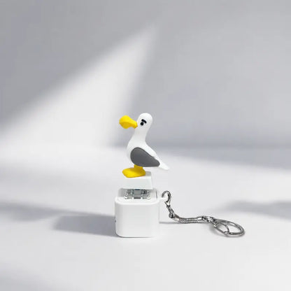 Seagull MINE! Button Keychain – Real Sound & LED Light Funny Interactive Gift
