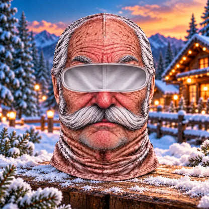 🎁Funny Old Man Face Balaclava – Warm Wind-Resistant Winter Ski Mask