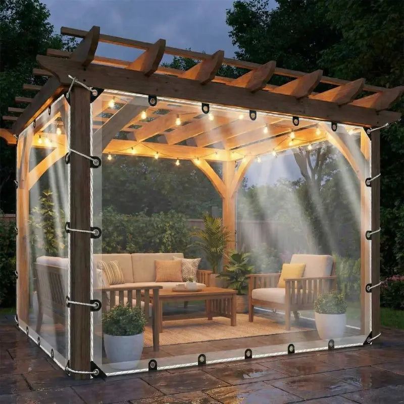 🎁14 Mil Heavy-Duty Transparent PVC Vinyl Tarp